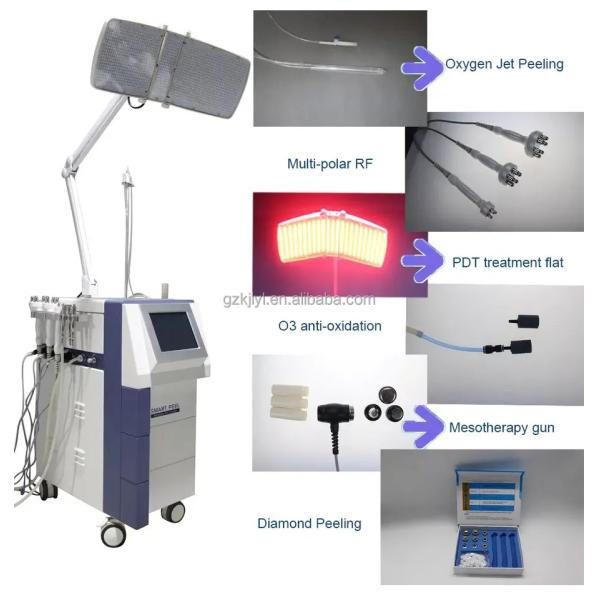 6 In 1 PDT Photon Light Therapy Water Oxygen Jet Peel Facial Care Machine
