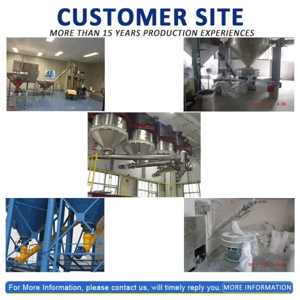 300mm SS Screw Conveyor Customized Incline Conveyor With Hopper