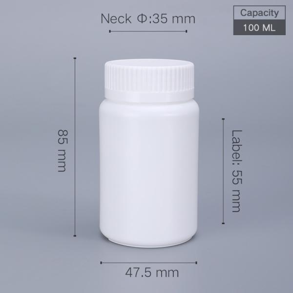 Bouteilles de comprimés de 100 ml