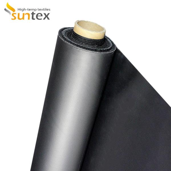 Black Neoprene Coated Glass Cloth For Flexible Connector