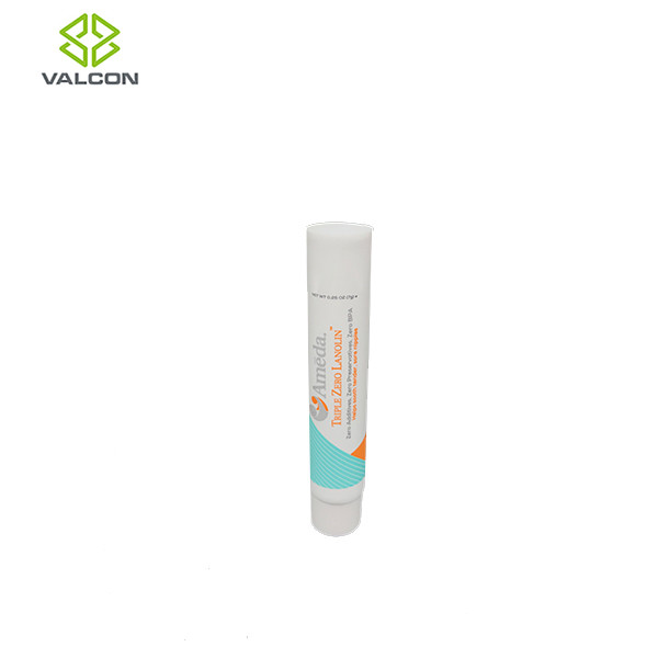 PP Empty Cosmetic Tubes ,  Glossy White Tube Packaging ISO Certification