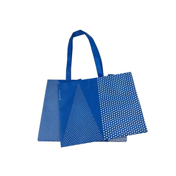 Blue 80Gsm DIY Non Woven Shopping Tote Reusable Shopping Bags