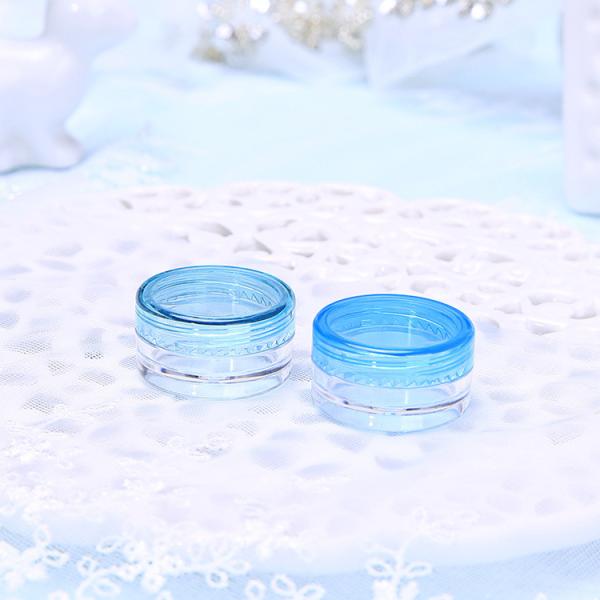 SGS Portable 2g Plastic Cosmetic Jars Small Cosmetic Travel Pots