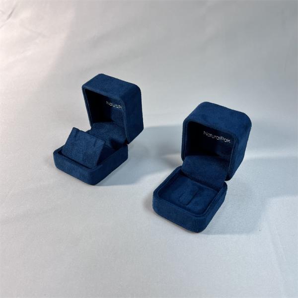 High End Suede Round Corner Hinged Jewellery Packaging Box for ring earring bangle bracelet necklace jewelry watch gift