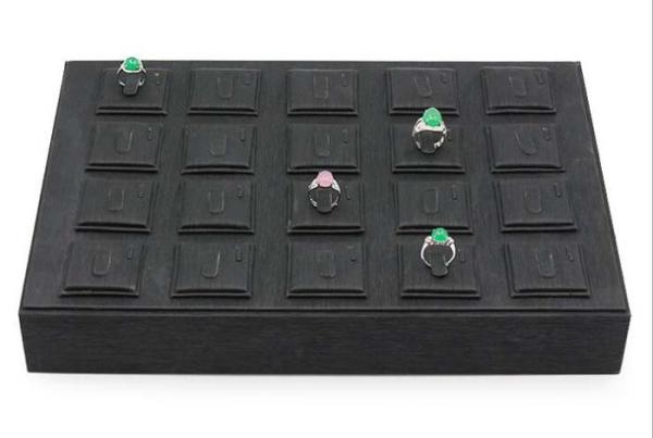 PU Leather Jewelry Storage Trays OEM For Bangle Rings Counter Displays