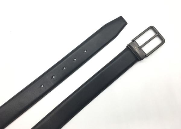 Classic Black 1-3/8 Inch Mens Leather Dress Belt