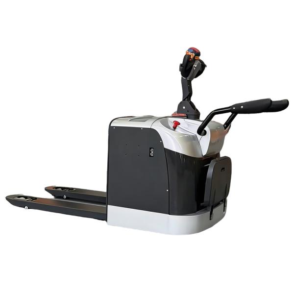 Battery Powered Walkie Straddle Pallet Stacker Truck Heavy Duty Horizontal Material Handler