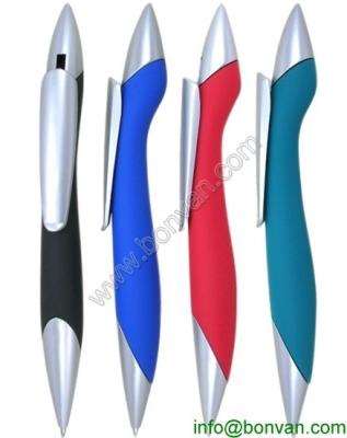 plastic pen, ergonomic pens,rubber sprayed, soft touch plastic gift pen