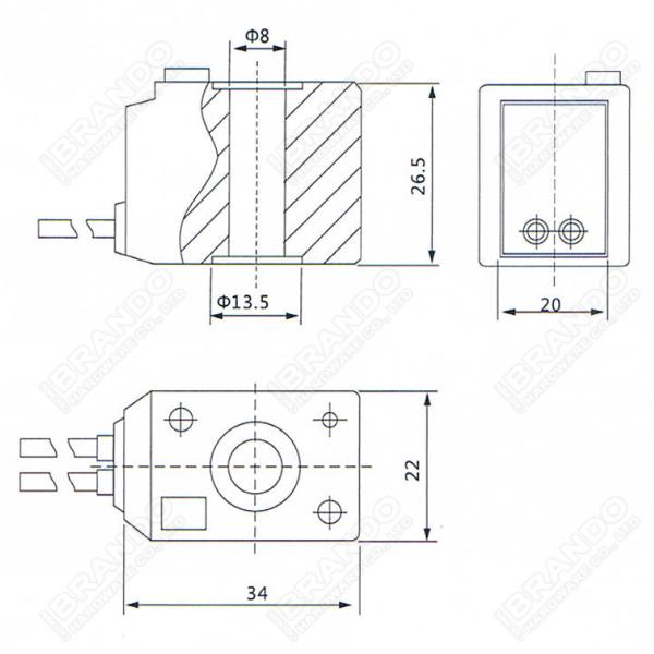 VF3130 Pneumatic Air Solenoid Valve Coil 24VDC 220VAC 6W 8VA