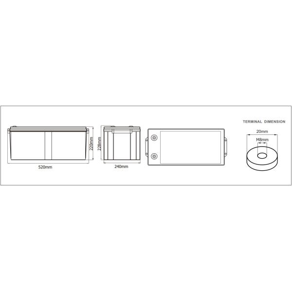 200AH Sealed Lead Acid Battery Environmental Friendly For Emergency Light Systems