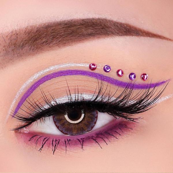 O olho grande roxo de alta qualidade das lentes de contato da cor compõe a ordem do OEM em linha