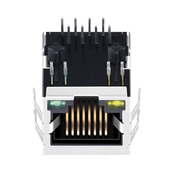 LPJ4013EDNL 10/100 Base-T RJ45 Magnetic Jack With LED & EMI Shielding