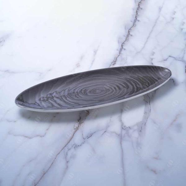 Oblong Shape Ceramic Dinner Plate 14.25'' 16.25'' For Baking Store