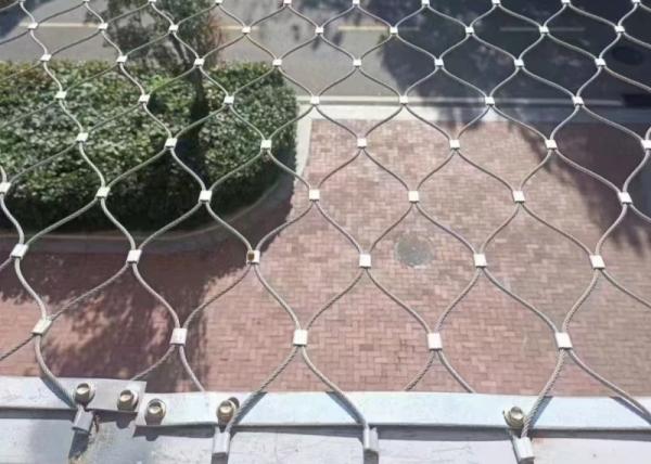 SS7*19 13mm Mesh Size Stainless Steel Rope Mesh For School Safety Fence