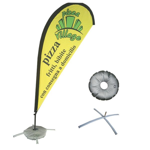 Knitted Polyester CMYK Outdoor Banner Flags For Promotional Business Advertising