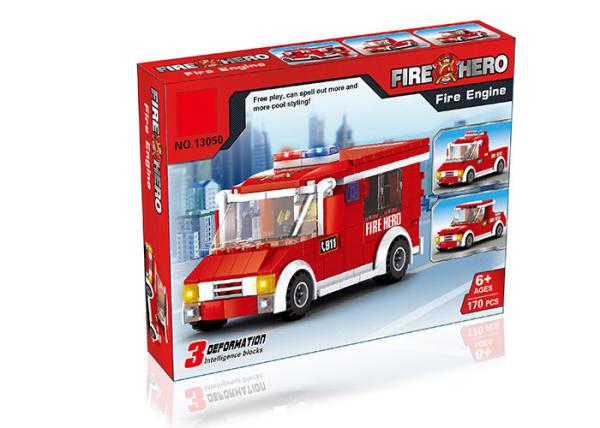 170Pcs ABS Plastic Educational Children's Building Blocks Toys Fire Rescue Truck