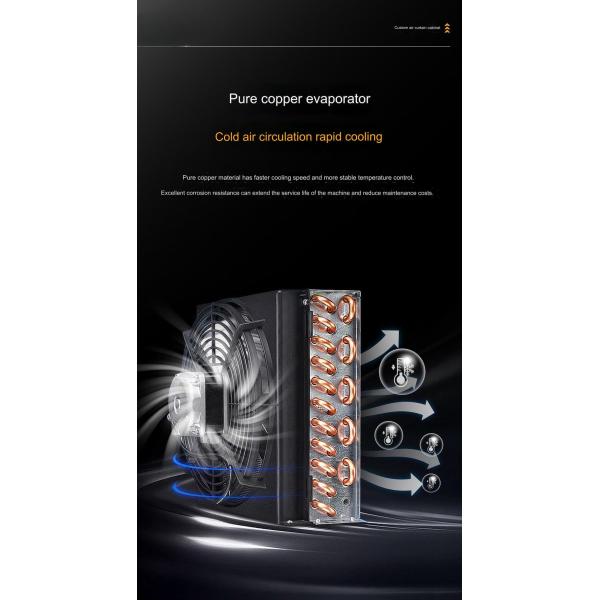 All Copper Tube Refrigeration Material Display Cabinet for Retail Showcase in Bakery