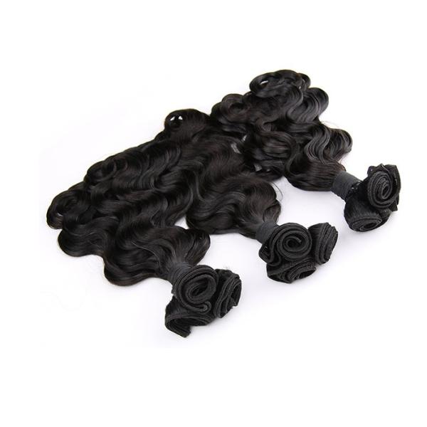 Small Body Wave 300g Per 3 Bundles Natural Black Grade 7A Virgin Hair Funmi Human Hair Weave