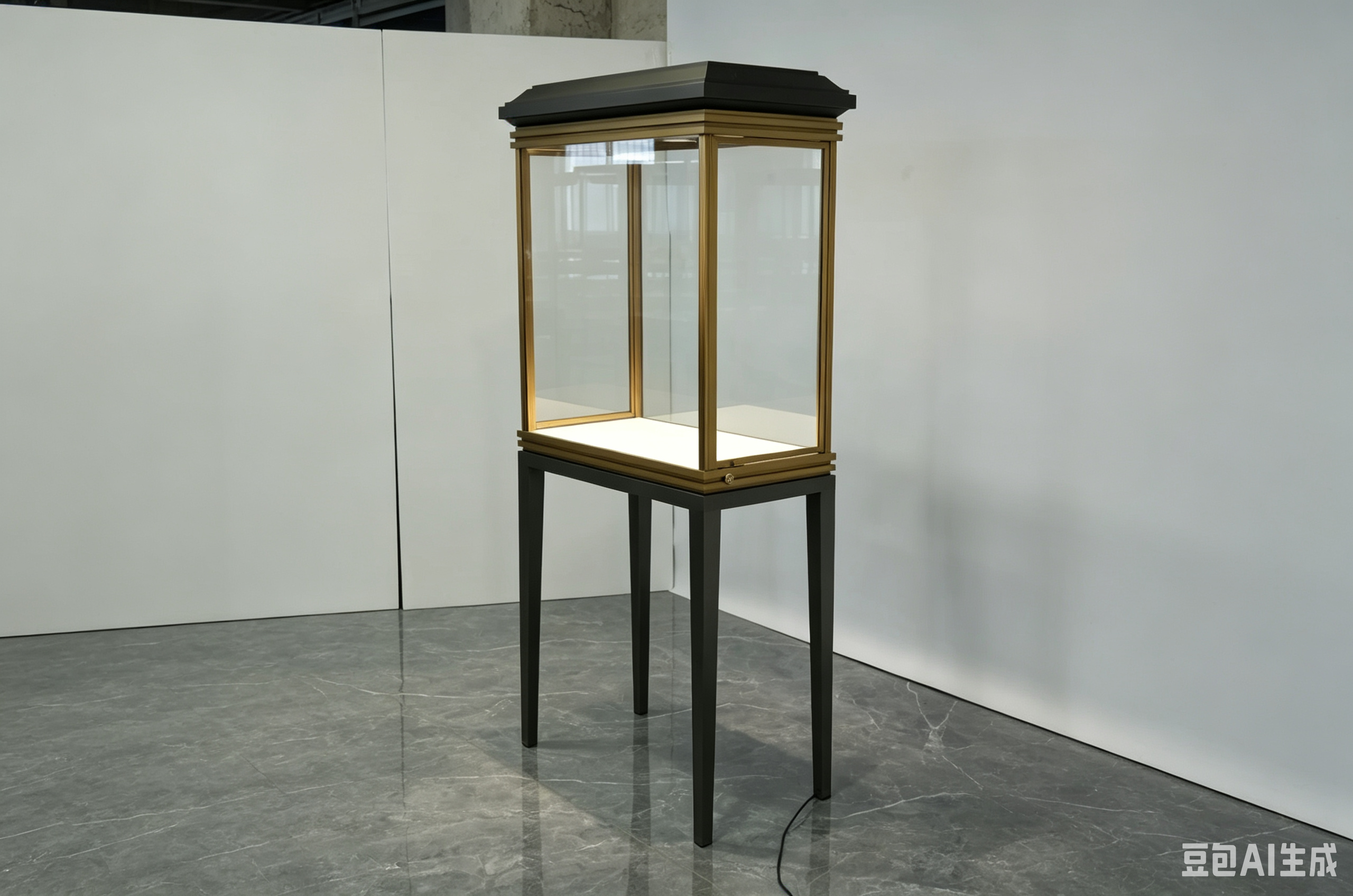 Tall Jewelry Showcase Cabinet Two Tone Custom Jewelry Showcases Gold Black