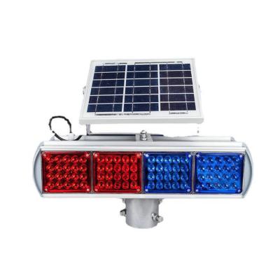 Traffic Warning Light Solar Powered Portable Red Blue Strobe Light