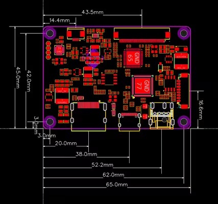OEM HDMI Driver Board MIPI DSI LCD Controller Board With HDMI 1.4 Input 12V Power and USB Interface