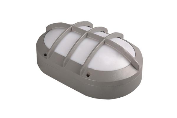 IP65 LED Wall Fixture  Aluminium Grill Aluminium Grill Bulkhead Wall Light with IK 10 Rate 80 Lm / Watt