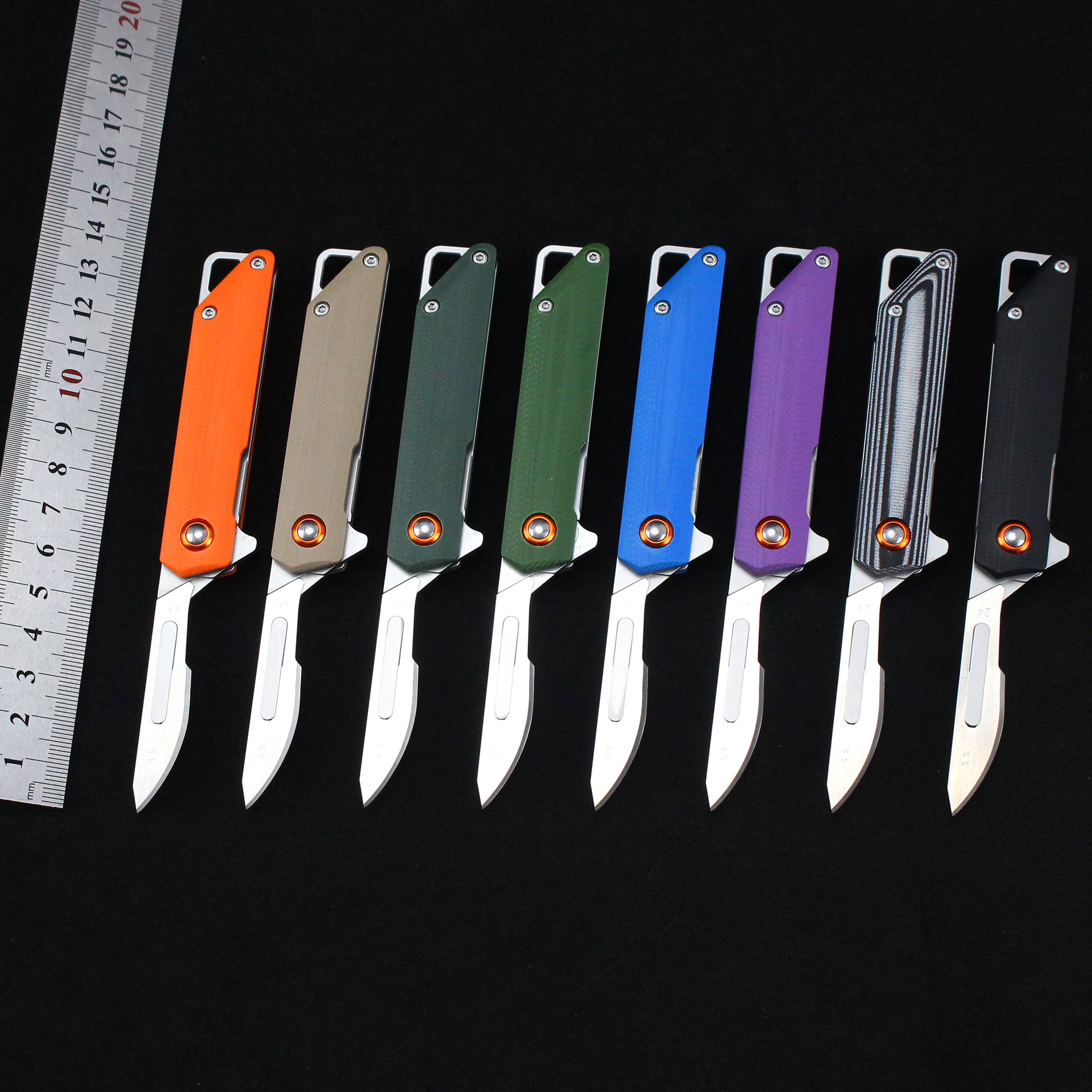 Customizable G10 Handle Scalpel Portable Mini Carbon steel Pocket Knife