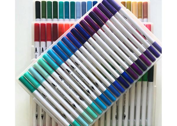Amazon double head hook line color marker soft head watercolor pen for children gift painting set