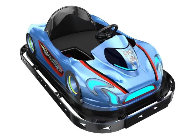 Amusement Coin Operated Arcade Machines Fiberglass Electronic Thunder Chariot Bumper Car