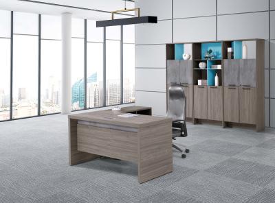 Panel Wood Style Melamine Office Manager Desk / Small Office Table KD Packing