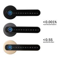 Qleung S604L Smart Fingerprint Door Lock With Wifi Tuya App Control Keyless Password For Bedroom Tuya Home