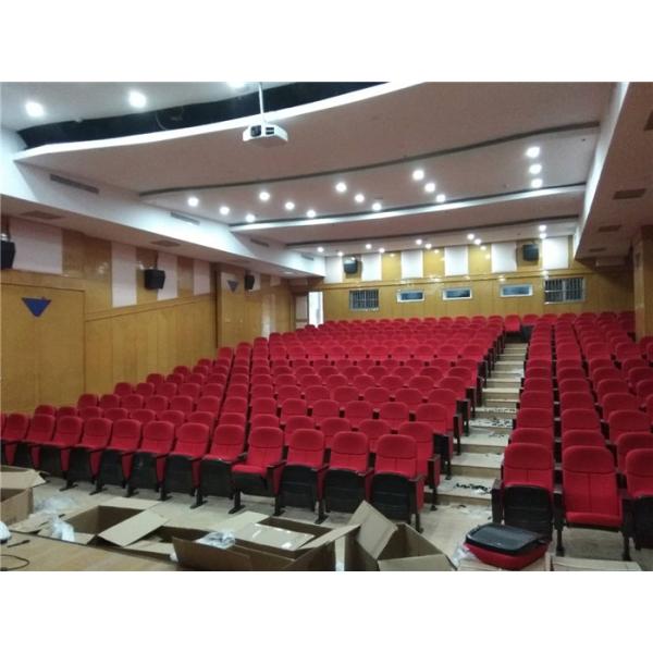 Padded Auditorium Chairs Foldable Space Saving Increased Comfort With Cup Holder