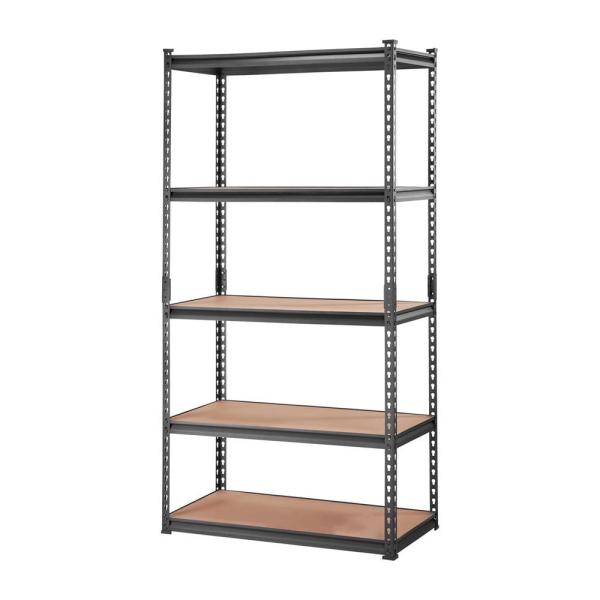 Powder Coated Light Duty Shelving 50-300kgs/layer Rivetier Boltless Shelving