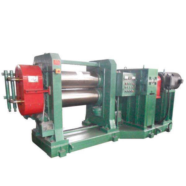 Two Roll Rubber Calender Machine with Hollow Smooth Roll, 360mm Roll Diameter, and 37KW Main Motor Power