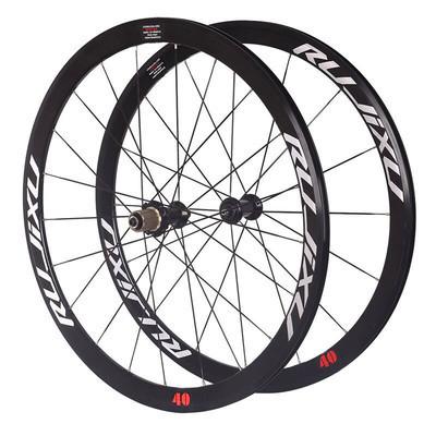 Ultra Light 700c Road Bike Wheelset With 40mm Carbon Fiber Hub And Spoke Hole 18-21H Rim