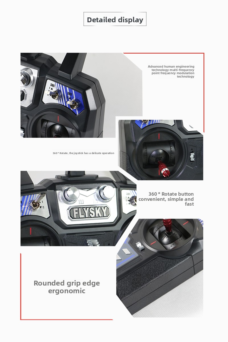 Flysky FS-i6 6X Fixed-Wing Glider Multi-Axis FPV Drone 6-Channel 10 Transmitter Remote Control