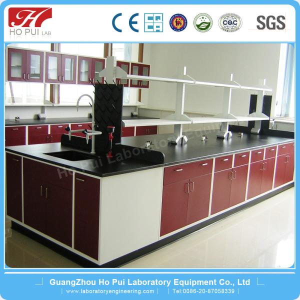 Rectangular School Science Laboratory Furniture Flexible Steel And Wood