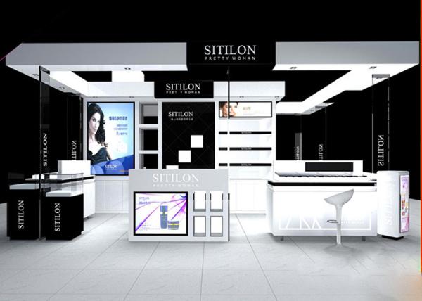 Brand Cosmetic Store Furniture / Cosmetics Shop Fittings Kiosk Any Color Available