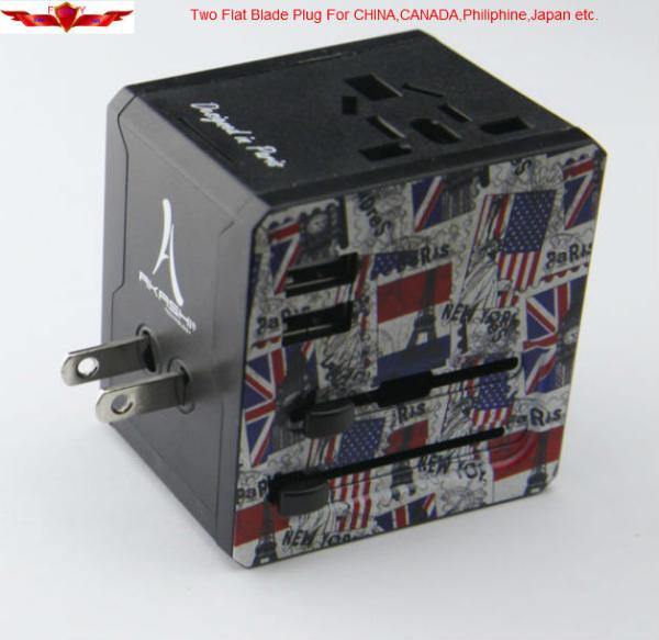 Newest Design Travel Adaptor with 2.1A USB Charger Iphones,ipads With UK/EURO/USA/AUS PLUG