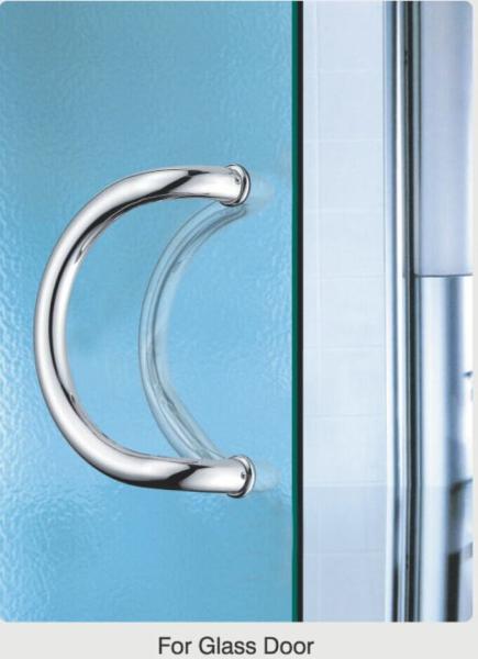 Dia. 32mm tub curved design gate handles brass / SUS exterior door handles set W-DH606 glass shower door  handle