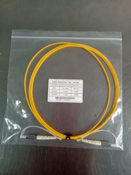 OS2 Fiber Optic Patch Cables , DIN - DIN UPC Simplex Singlemode Optical Fiber Jumper 