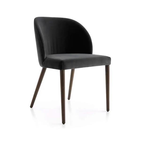 Velvet Upholstered Modern Chairs Anti Abrasion Practical For Dining Room