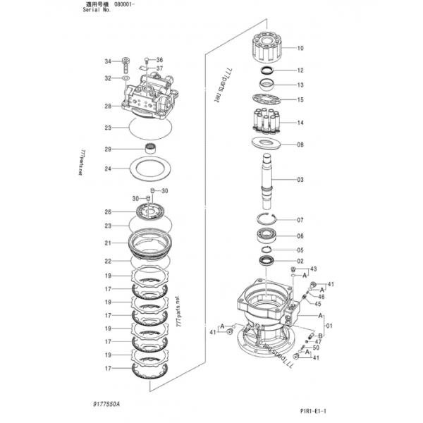 9177550 9196961 Hitachi swing motor ZAXIS120-3 ZAXIS120-3 zx130-3 zx130K-3 EQUIPMENT COMPONENT PARTS