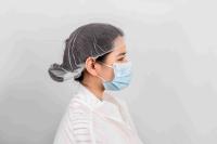 Rede de cabelo de nylon descartável respirável para roupas de trabalho de tamanho livre