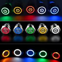 Matériau de bouton en acier inoxydable Commutateur lumineux imperméable à l'eau pour commutateur de bouton sans lumière et boutons plats