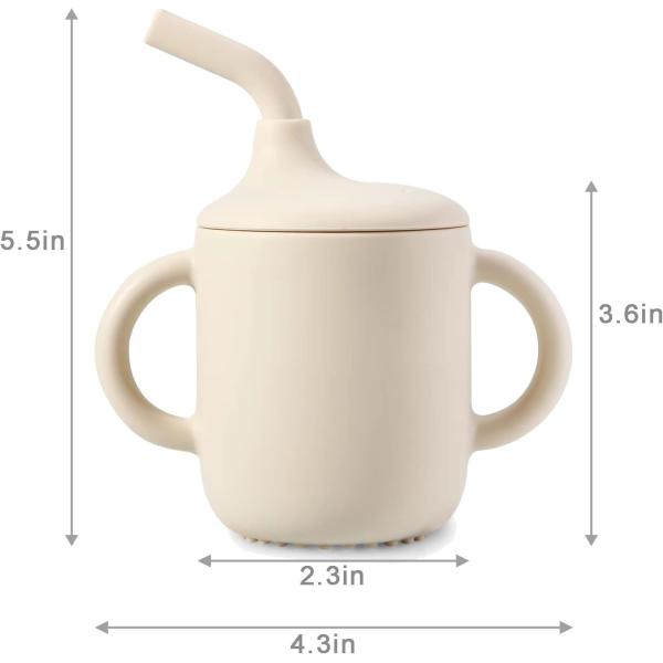 Microwaveable чашка младенца продукта кухни силикона с соломой многоразовой