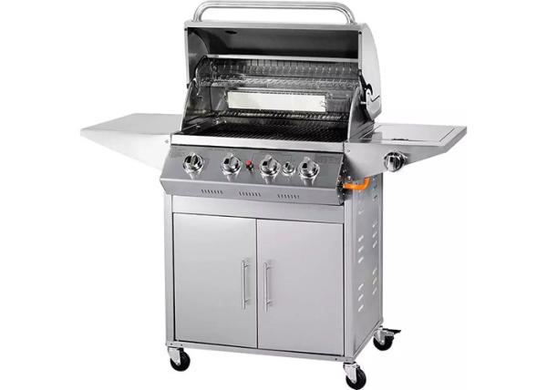 4 Burner Freestanding Gas Griddle BBQ Grill Stainless Steel 430 25 Inch