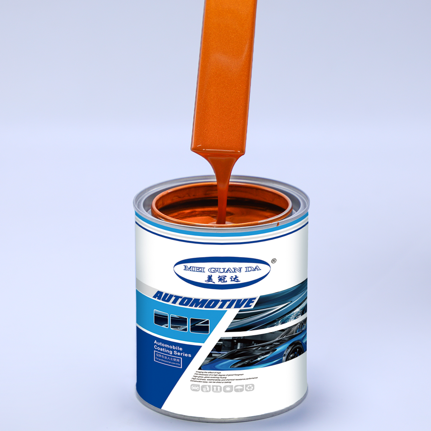 High Solid Orange Red Pearl Automotive Paint Anti-Fade Custom Car Paint OEM & ODM