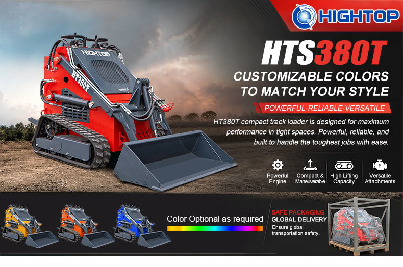 HT380T Mini Skid Steer Loader for Compact Multifunctional Operations