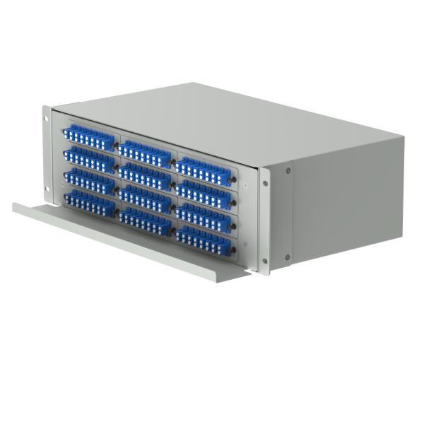 Data Center LC Type 192 Ports Optic Fiber Distribution Patchpanel Fiber Optic Equipment WHITE